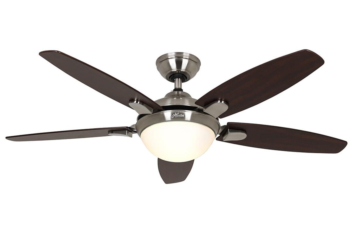 Contempo Fırçalanmış Nikel - 132 Cm. Aydınlatmalı Tavan VantilatörüHunterFan