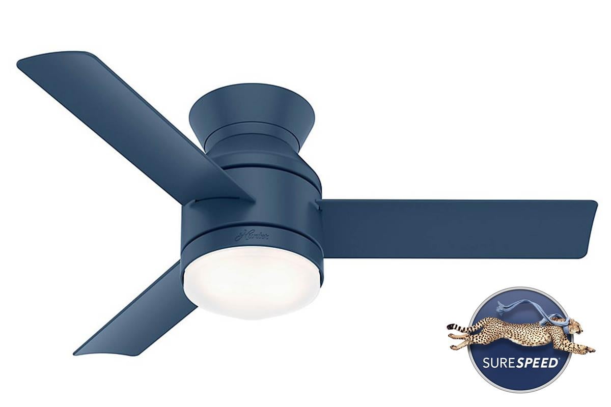 Dublin İndigo Mavisi - 112 Cm. Aydınlatmalı Tavan VantilatörüHunterFan