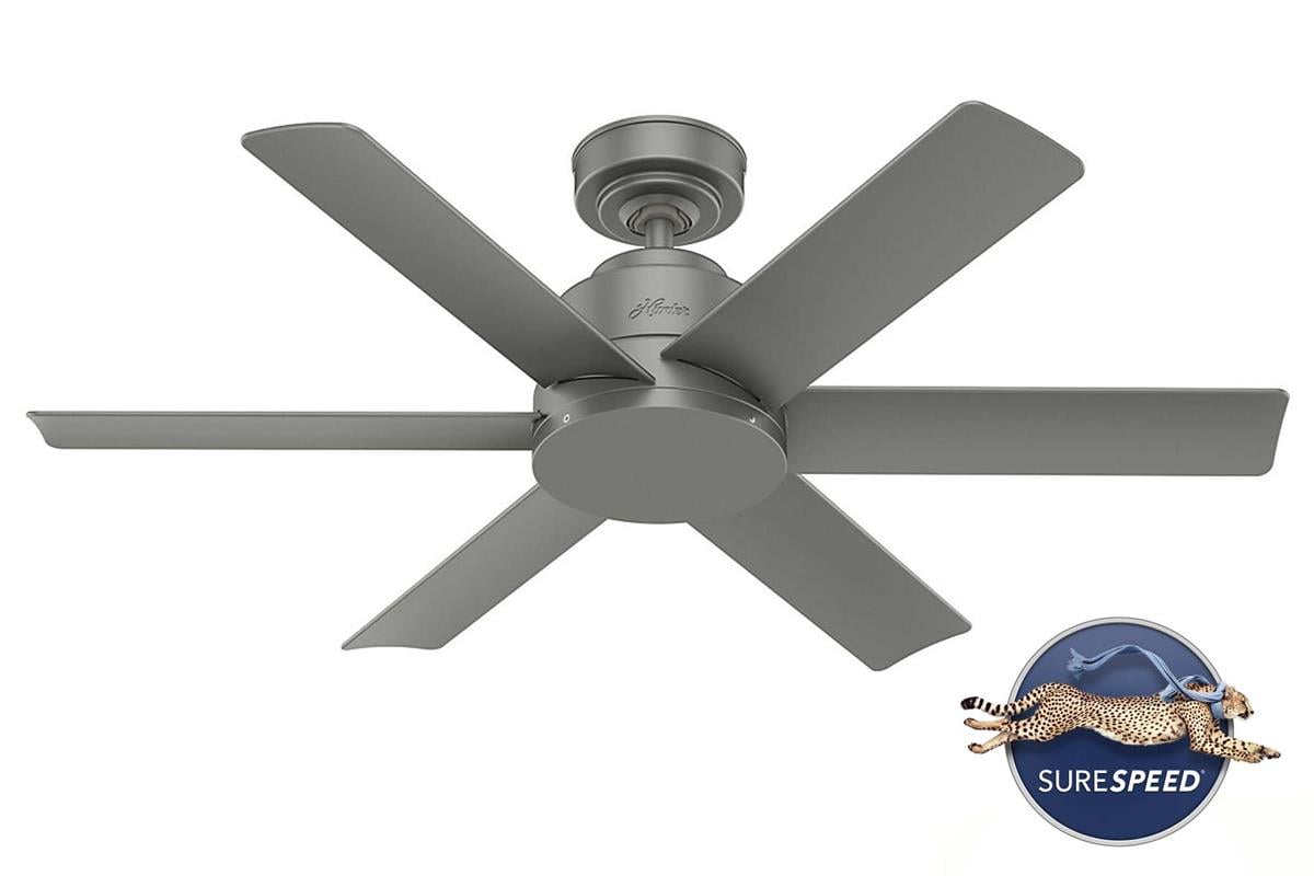 Kennicott Mat Gümüş - 112 Cm. Nemli Mekan Tavan VantilatörüHunterFan