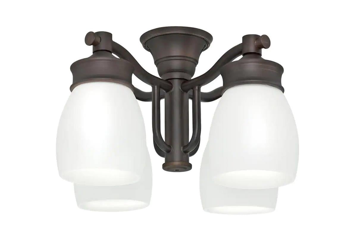4 lü Fırçalanmış Kakao - 4 Adet 16 Watt E-14 Duylu AydınlatmaHunterFan