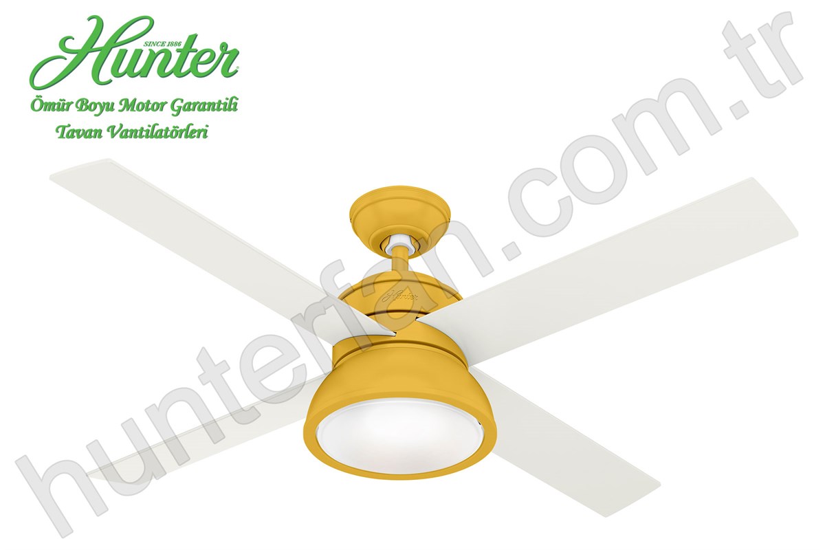 Loki Safran Sarısı - 132 Cm. Aydınlatmalı Tavan Vantilatörü