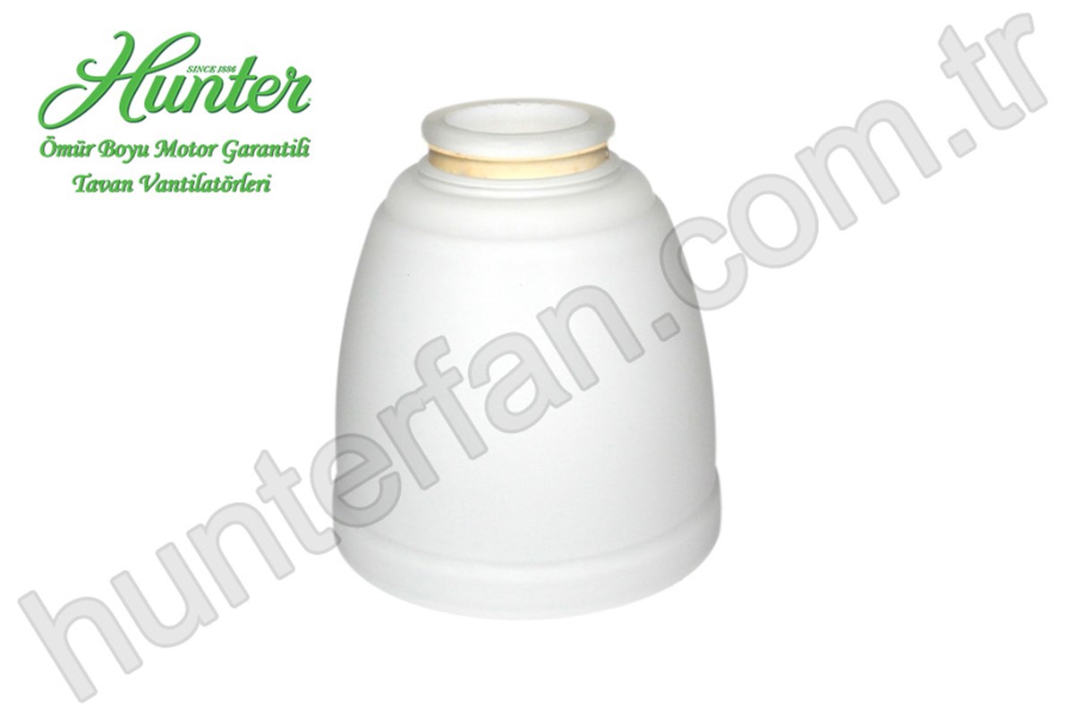 3' lü Aydınlatmalar İçin Düz Beyaz Kemerli Cam - 1 Adet