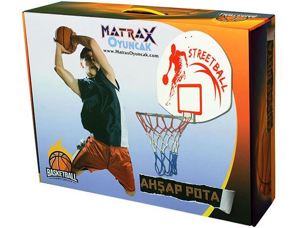 MATRAX OYUNCAKMatrax Oyuncak Ahşap Basketbol Pota - Renkli - Seri No:225