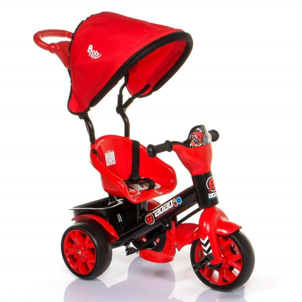 BabyHopeBabyhope Bobo Speed Tenteli Bisiklet Kırmızı 03012110, Tenteli 3 Tekerlekli Çocuk Bisikleti