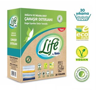 Life Doğal Toz Çamaşır Deterjanı 1,5 Kg (30 yıkama) x 6 Ad