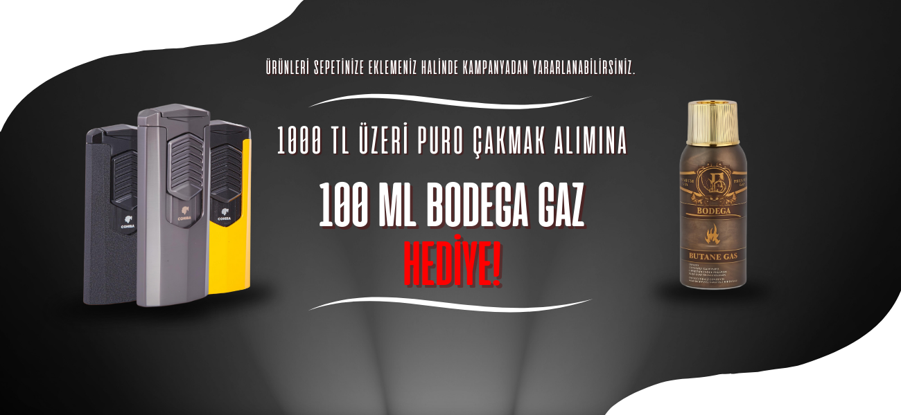 1000 TL Üzeri Puro Çakmak Alımına Gaz Hediye