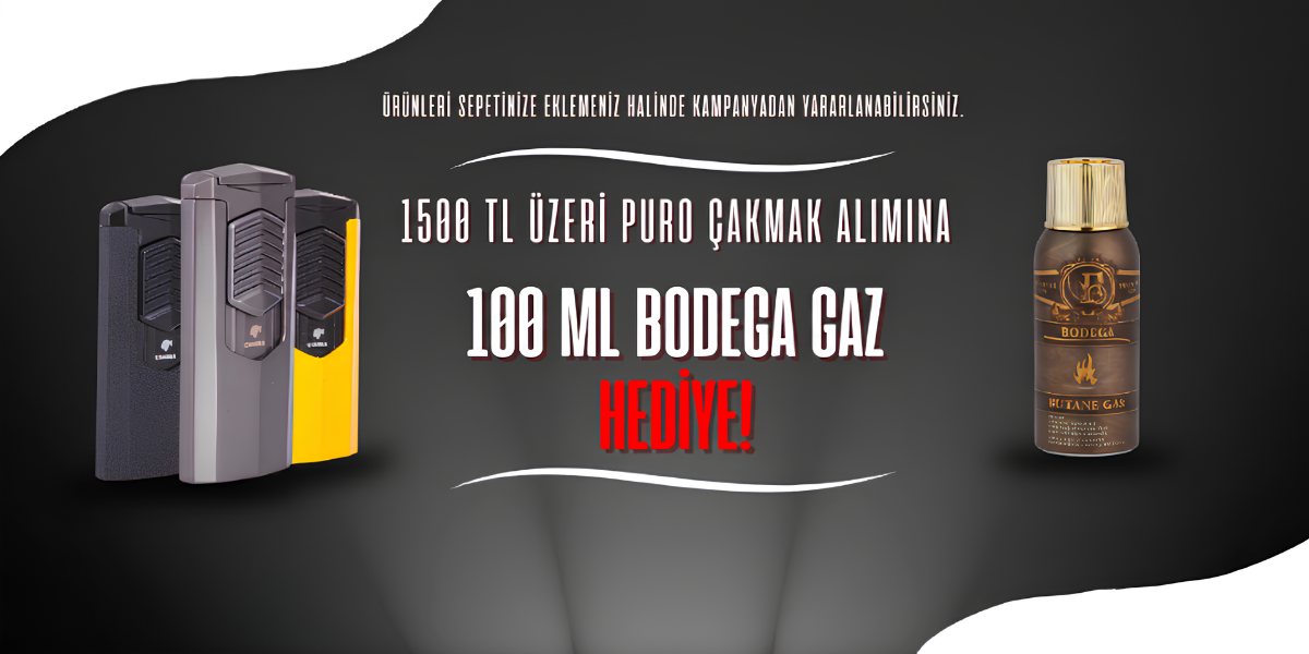1000 TL Üzeri Puro Çakmak Alımına Gaz Hediye