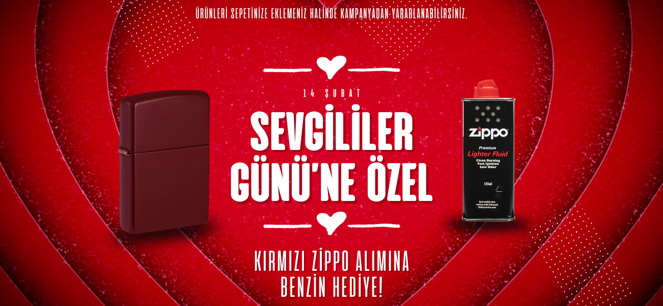 Kırmızı Zippoya Benzin Hediye