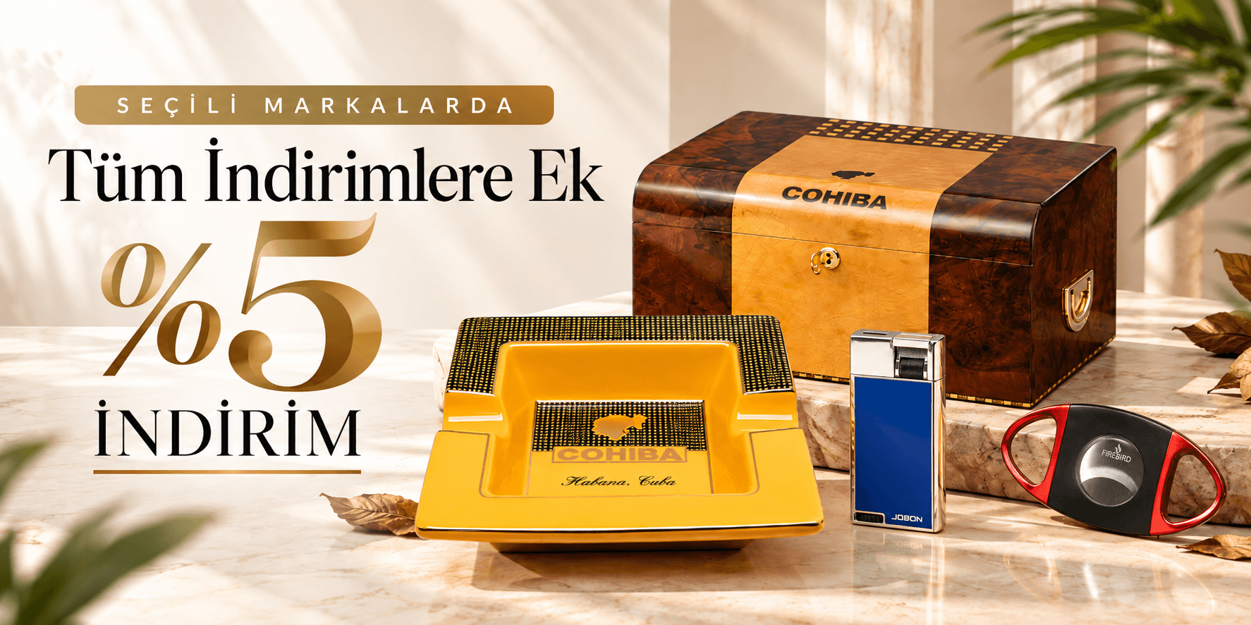 Seçili ürünlerde tüm indirimlere ek %5 indirim