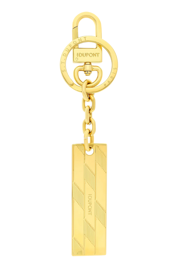 S.T. Dupont Monogram Metal Gold Anahtarlık 3540