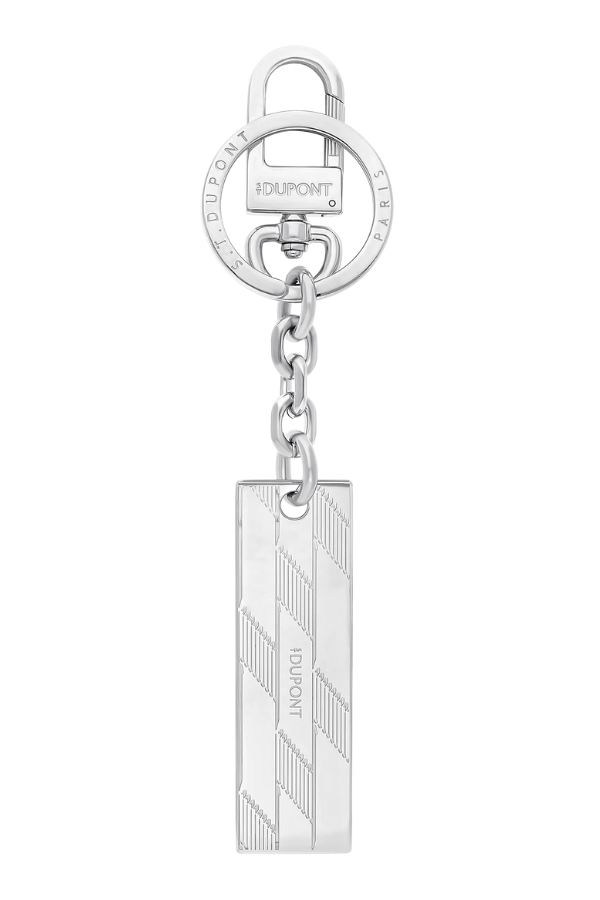 TR8873,S.T. Dupont Monogram Metal Gümüş Anahtarlık 3541