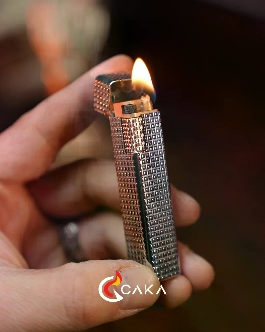 Caka Lighter Petra Titan Silver Benzinli Çakmak