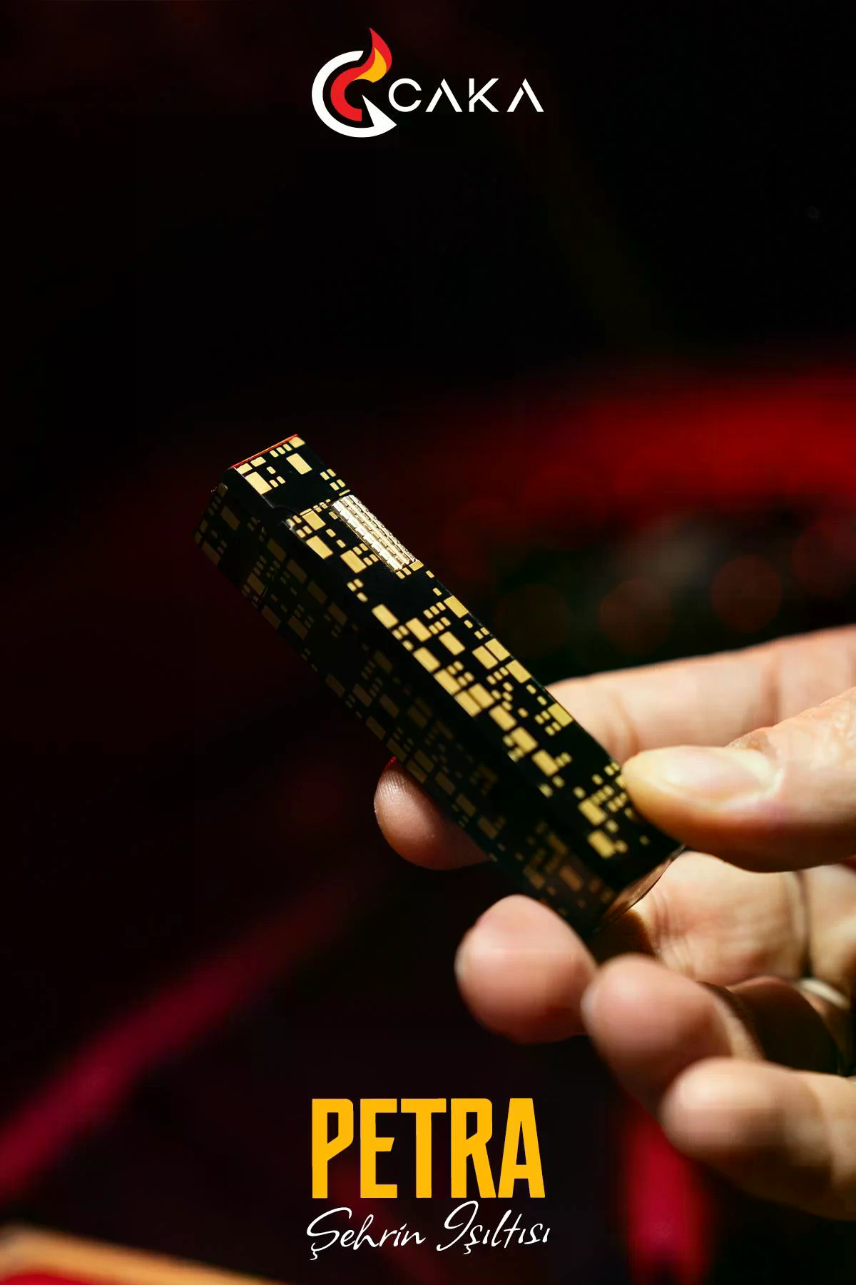 Caka Lighter Petra Black Gold Benzinli Çakmak