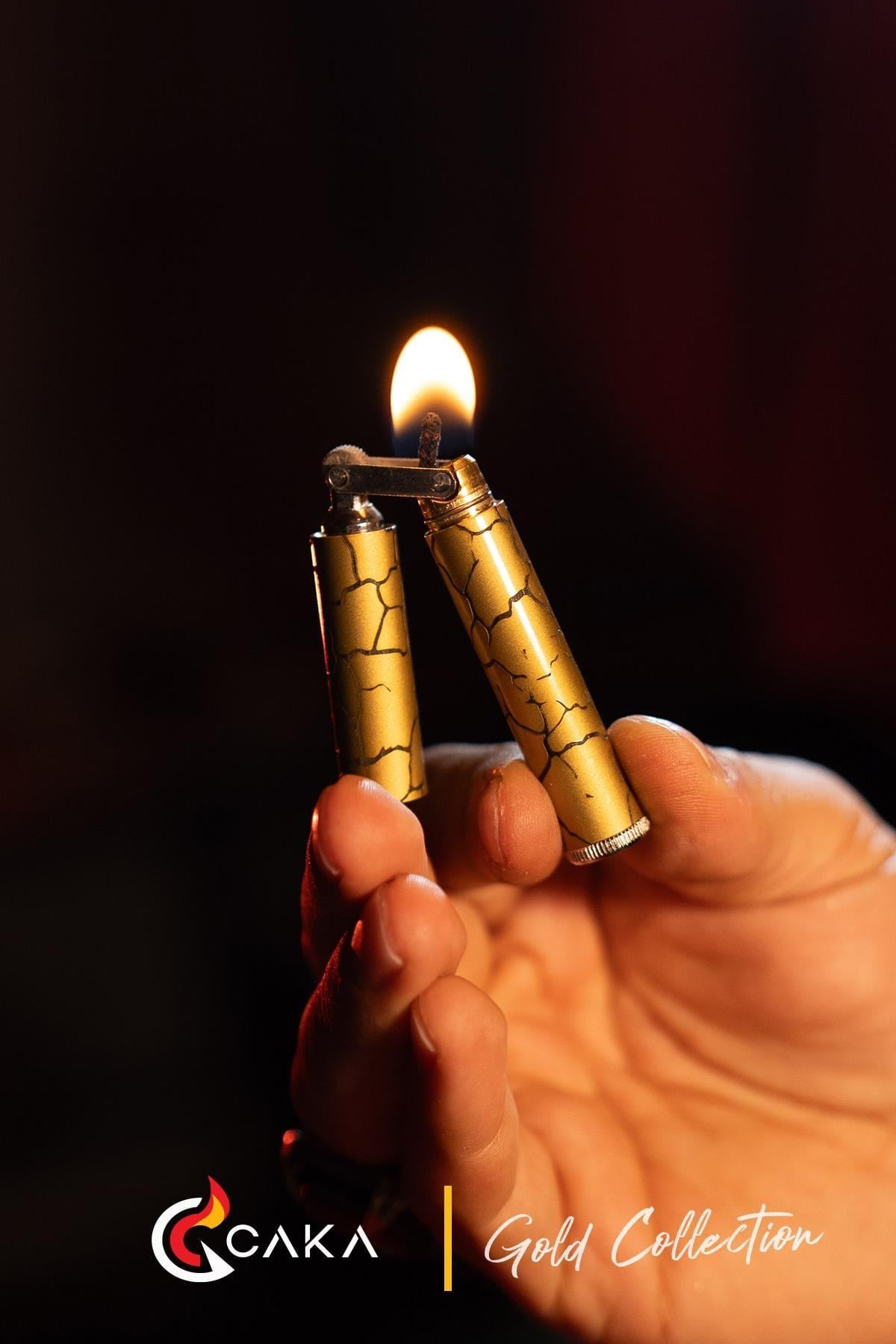 Caka Lighter Slim Collection Gold Benzinli Çakmak