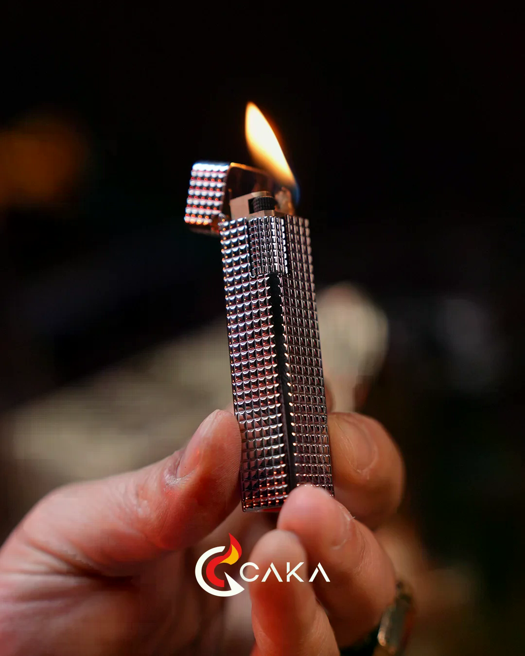 Caka Lighter Petra Titan Silver Benzinli Çakmak