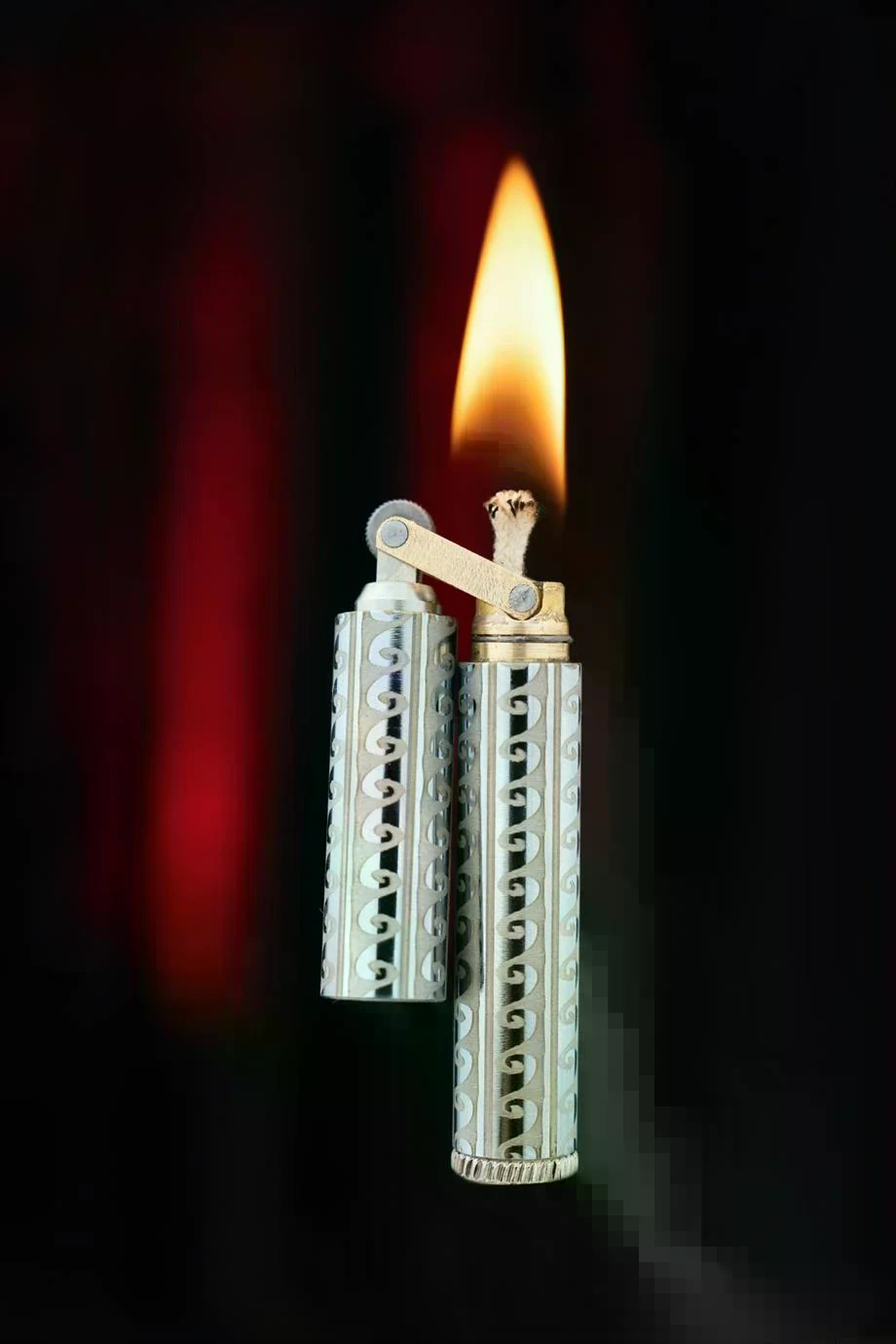Caka Lighter Dalga Desen Benzinli Çakmak
