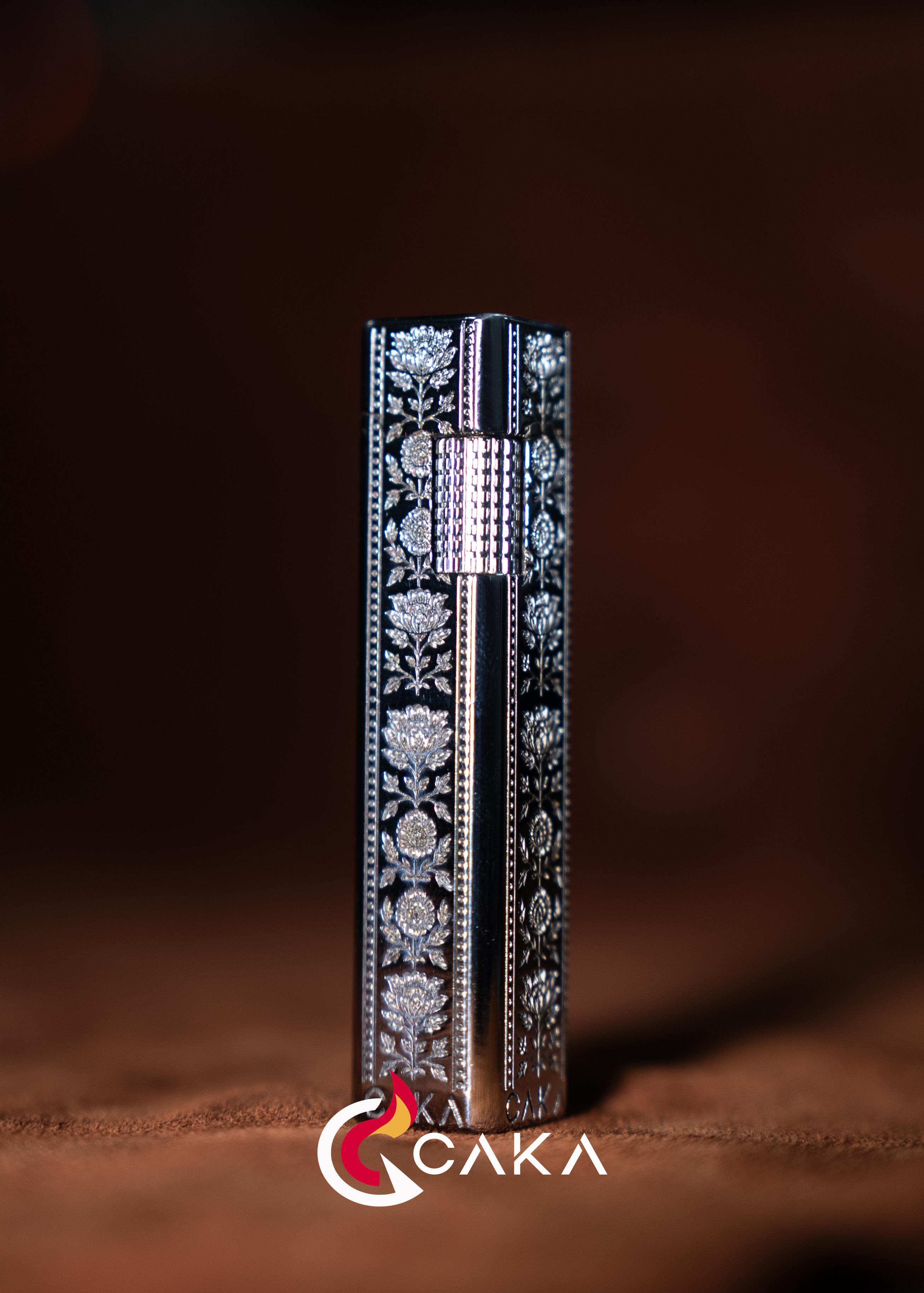 Caka Lighter Petra Flora Silver Benzinli Çakmak