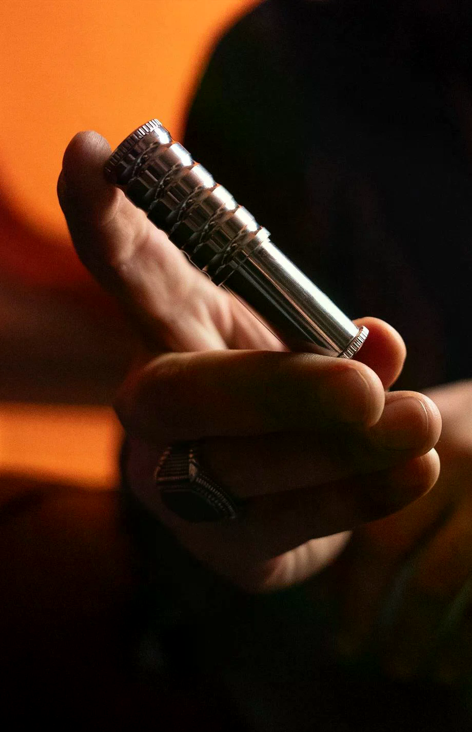 Caka Lighter Slide Cover Silver Benzinli Çakmak