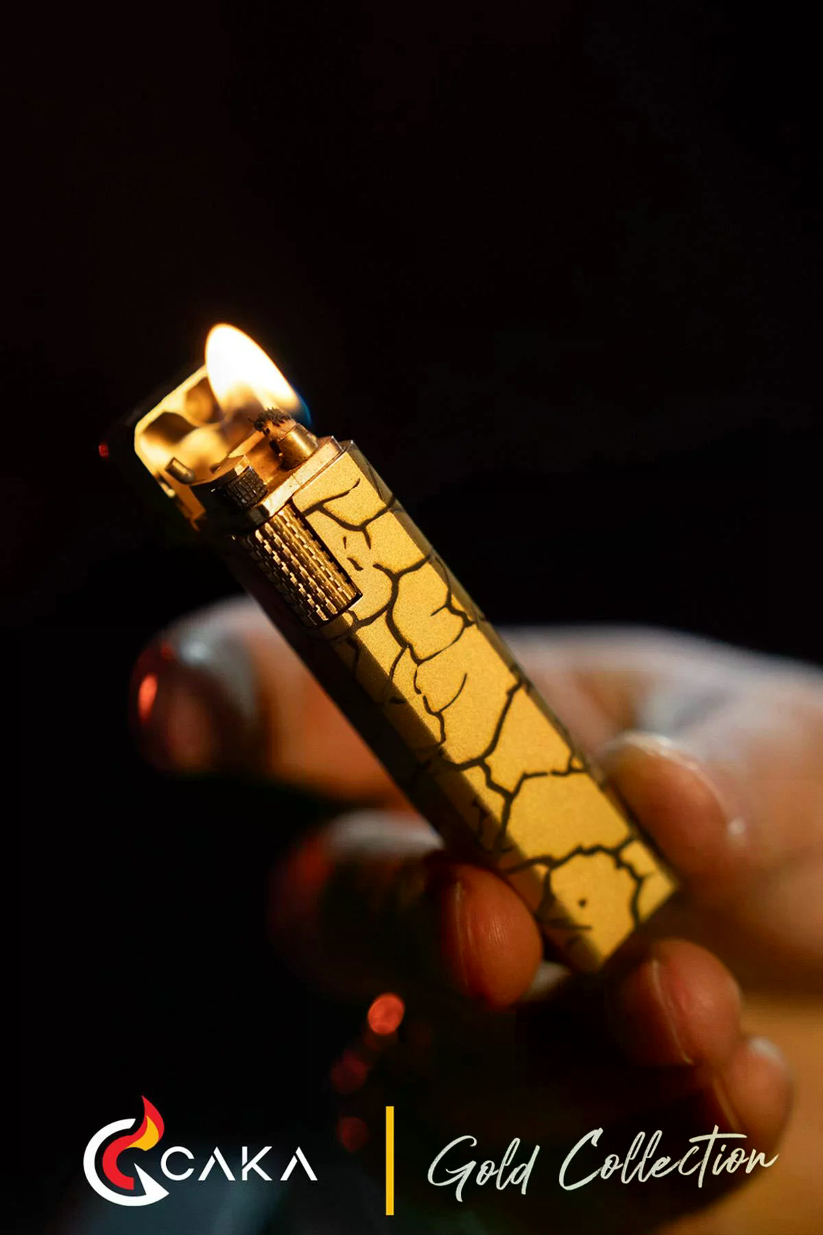 Caka Lighter Petra 6 Collection Gold Benzinli Çakmak