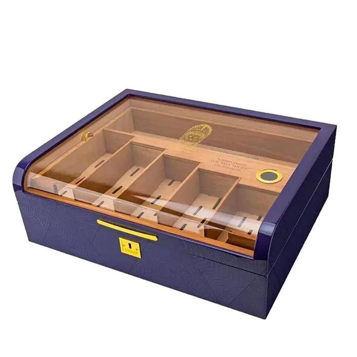 Lubinski Gastro Camlı Humidor Puro Kutusu Mor Lake 200s