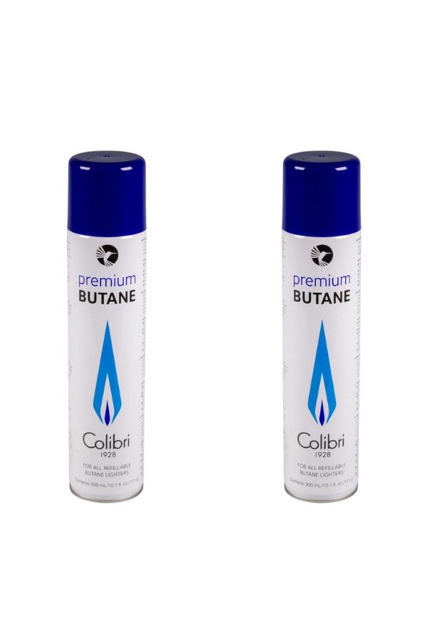 CLB-GZ-001,Colibri Premium Gazlı ve Pürmüzlü Çakmaklar İçin Bütan Gaz 2'li Paket