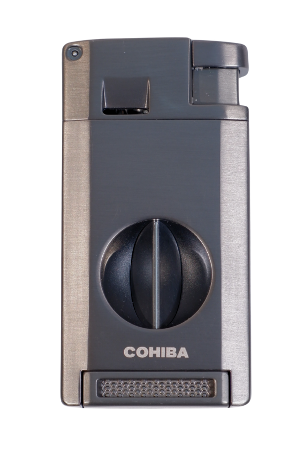Cohiba Çift Torch Pürmüz Kesici & Delici Gunmetal Metal Puro Çakmağı