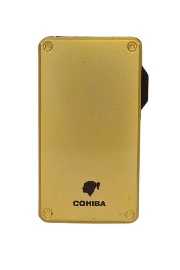 TR7903,Cohiba Çift Torch Pürmüz Gold Metal Puro Çakmağı