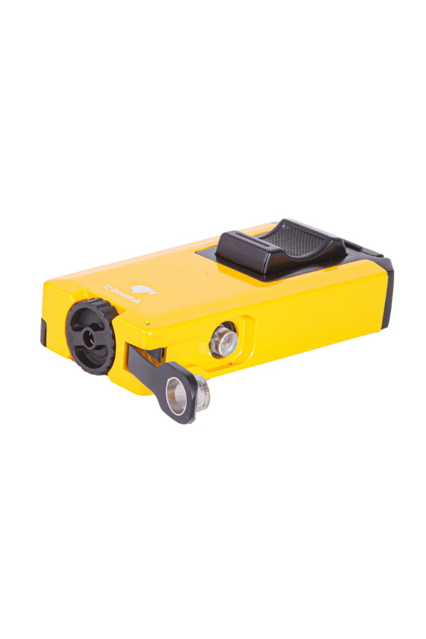 Cohiba Çift Torch Pürmüz Sarı-Siyah Metal Puro Çakmağı