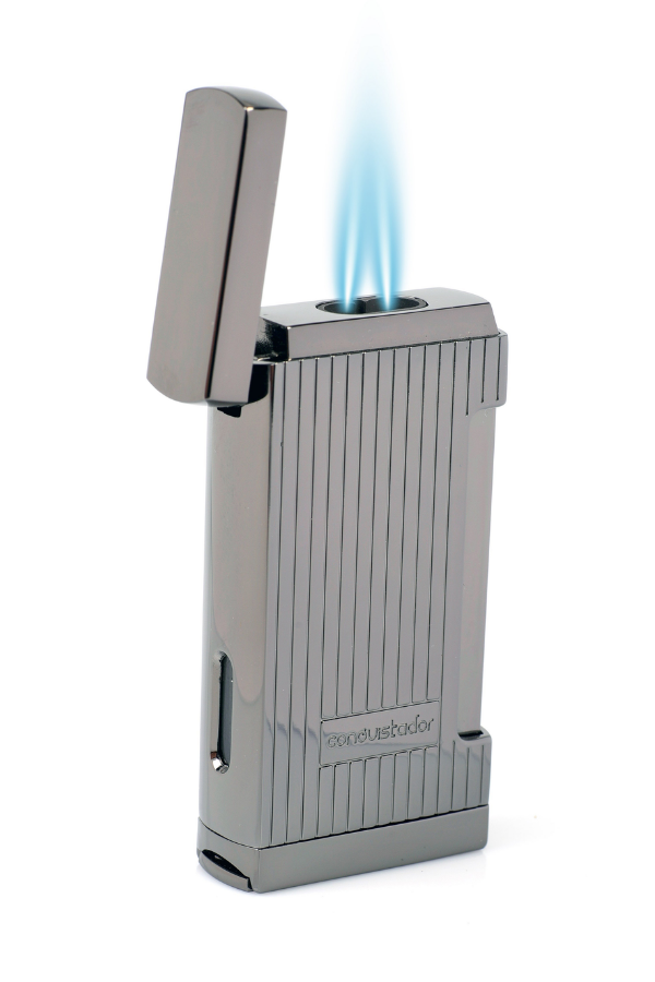 Conquistador Çift Torch Pürmüz Gunmetal Delicili Metal Puro Çakmağı