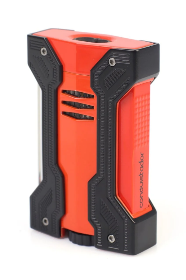 Conquistador Çift Torch Turuncu Siyah Defi Extreme Dizayn Metal Puro Çakmağı