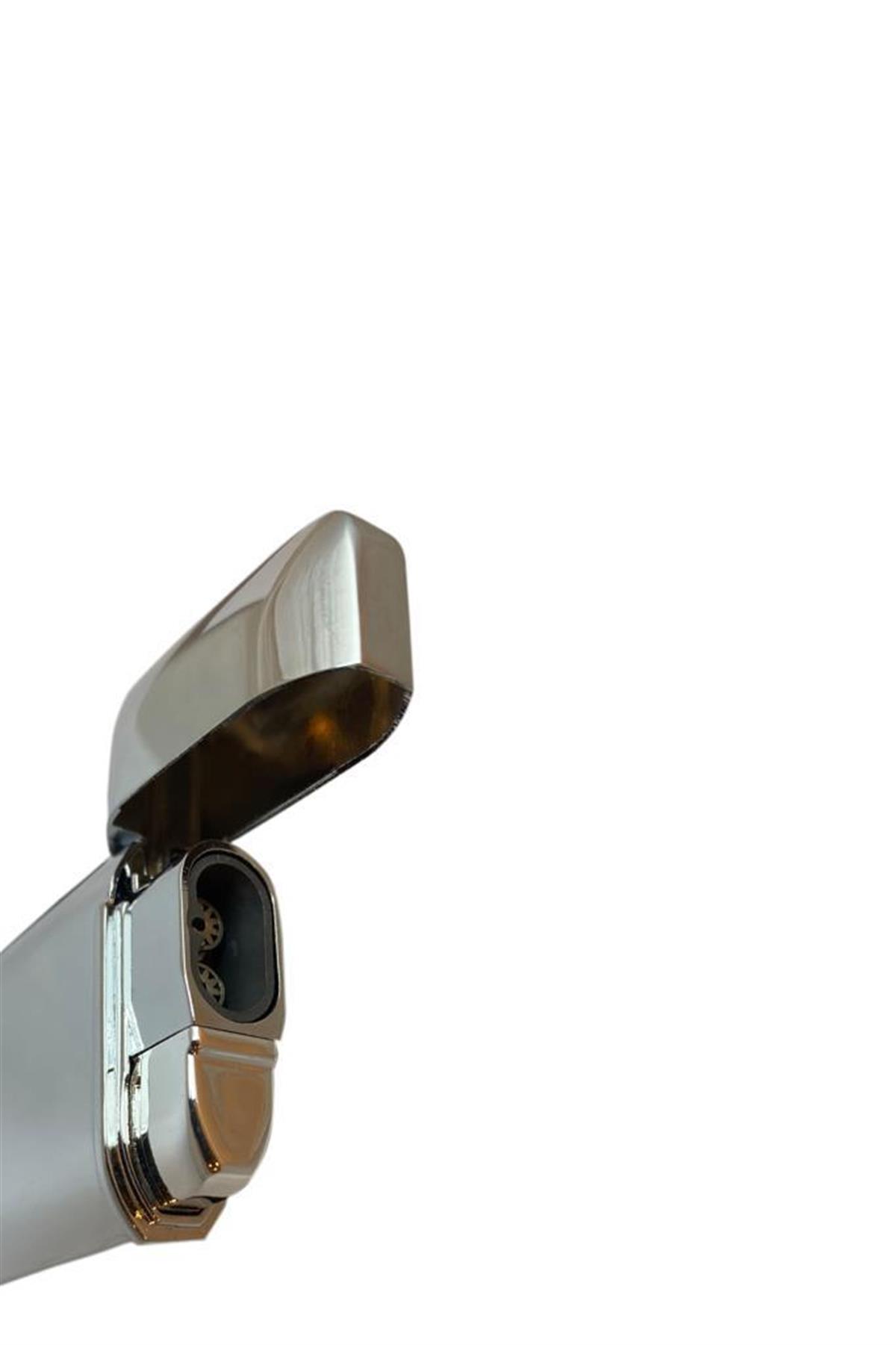 Hunter Çift Torch Pürmüz Gümüş Puro Çakmağı