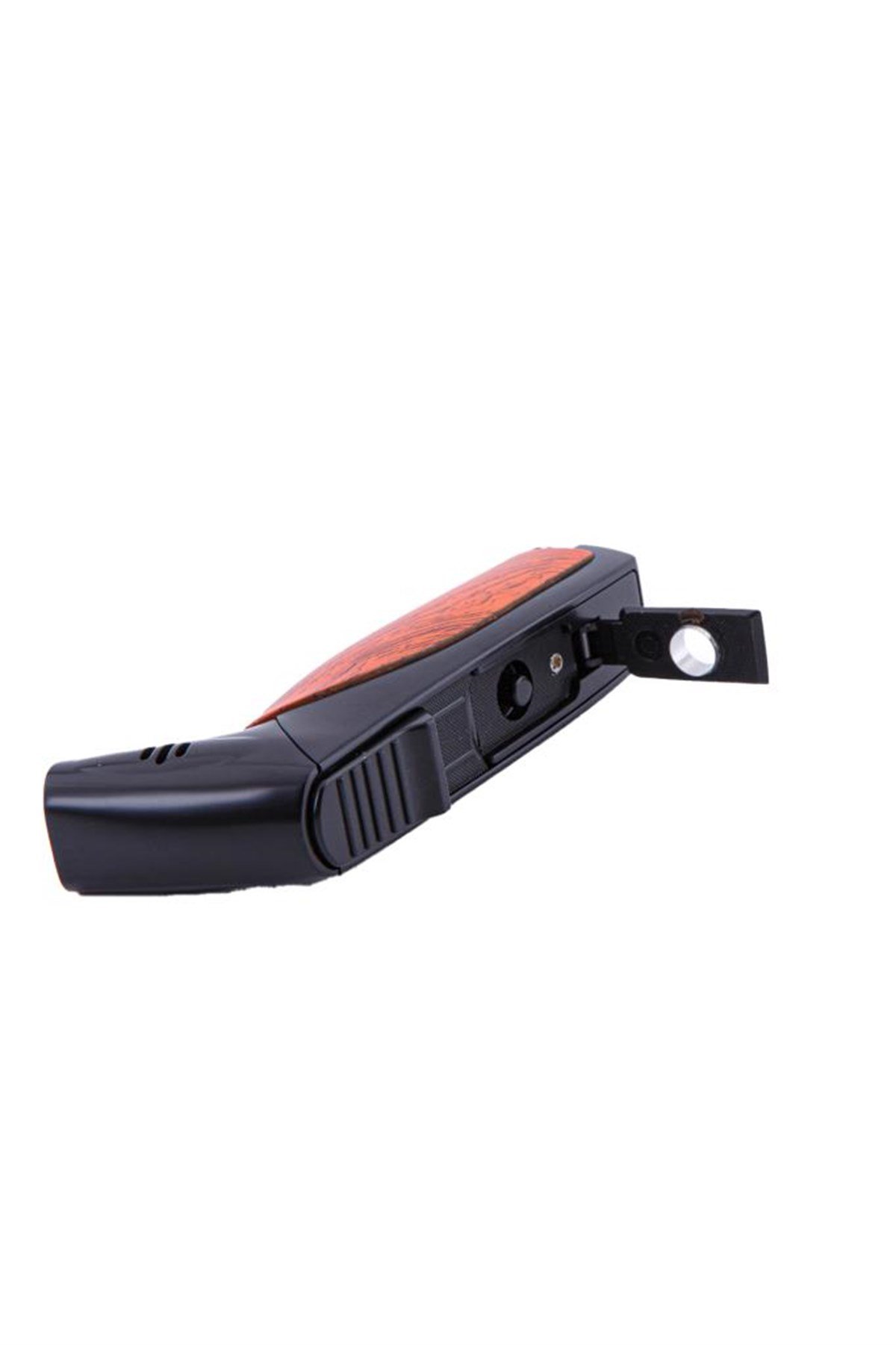 Parmida Çift Torch Pürmüz Açık Ahşap Desenli Masa Tipi Puro Çakmağı