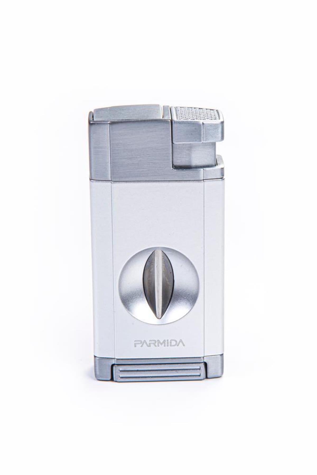 Parmida Çift Torch Pürmüz Gümüş V-Cut Puro Çakmağı