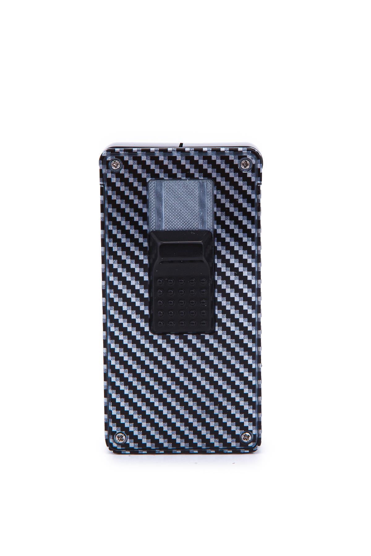 Parmida Çift Torch Pürmüz Karbon Desenli Metal Puro Çakmağı