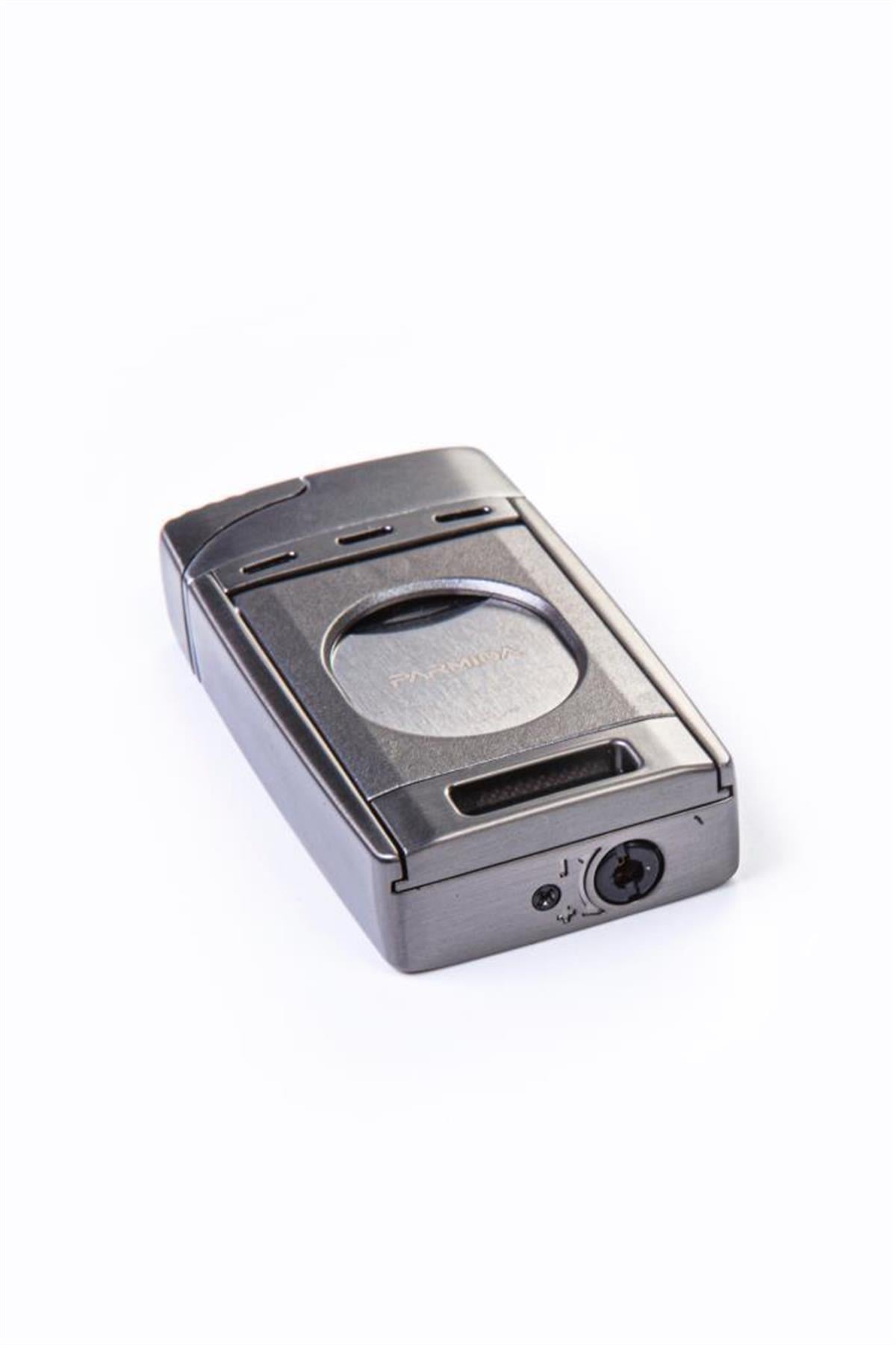 Parmida Çift Torch Pürmüz Gunmetal S-Cut Puro Çakmağı
