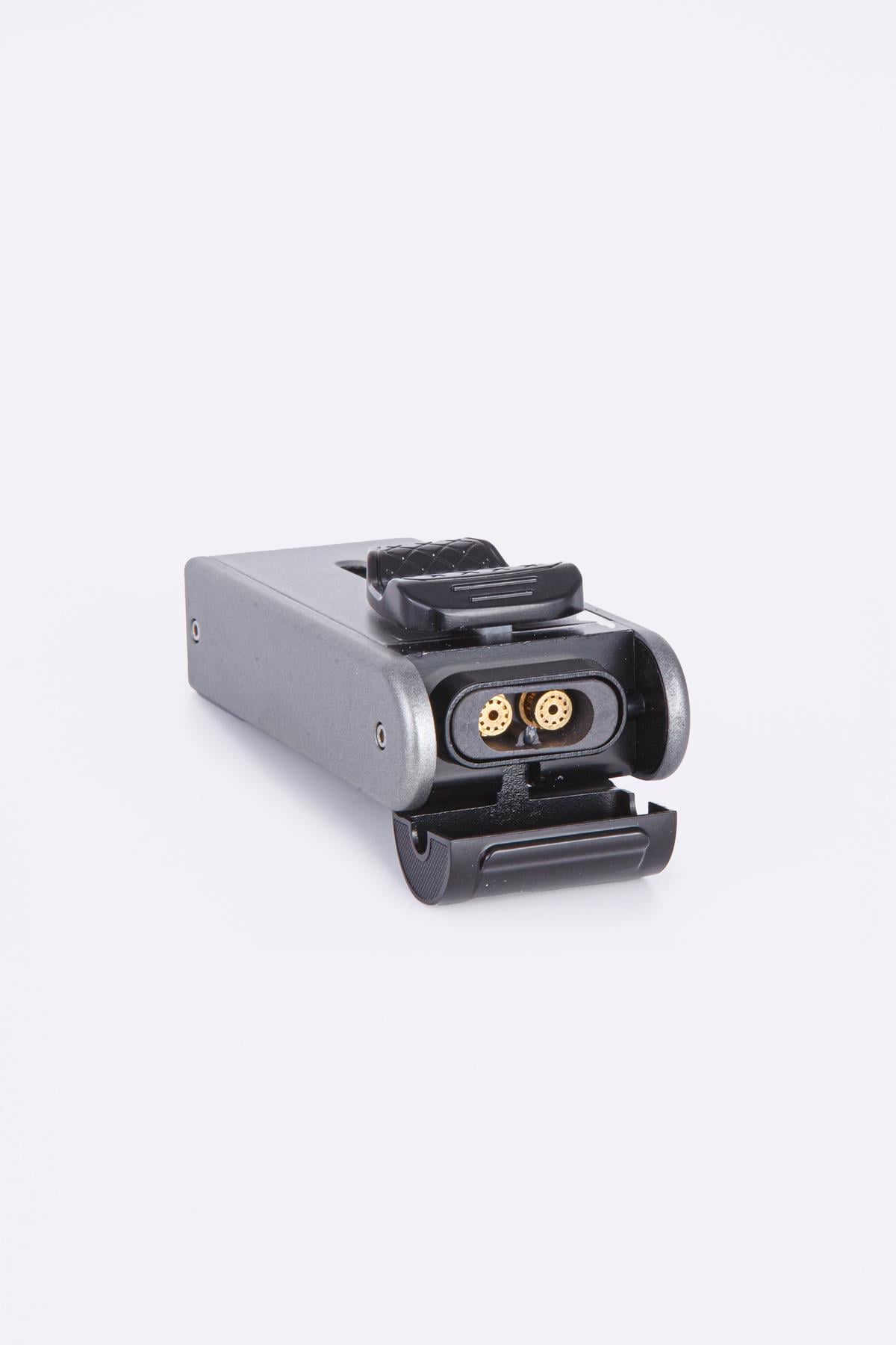 Parmida Çift Torch Pürmüz Gunmetal Metal Puro Çakmağı
