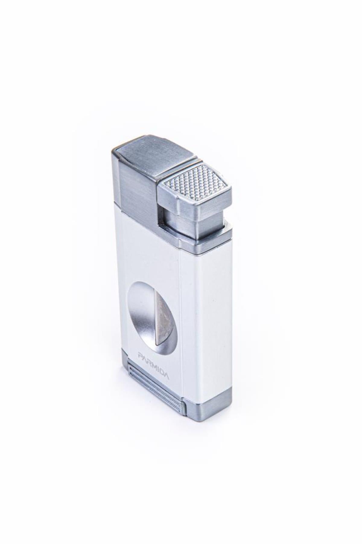 Parmida Çift Torch Pürmüz Gümüş V-Cut Puro Çakmağı