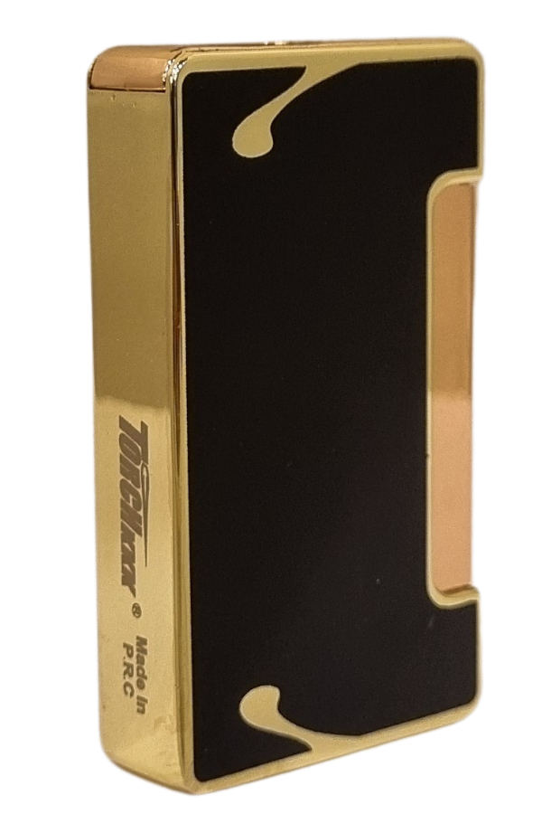PremiumQuality Gold - Siyah Çift Torch Pürmüz Metal Puro Çakmağı