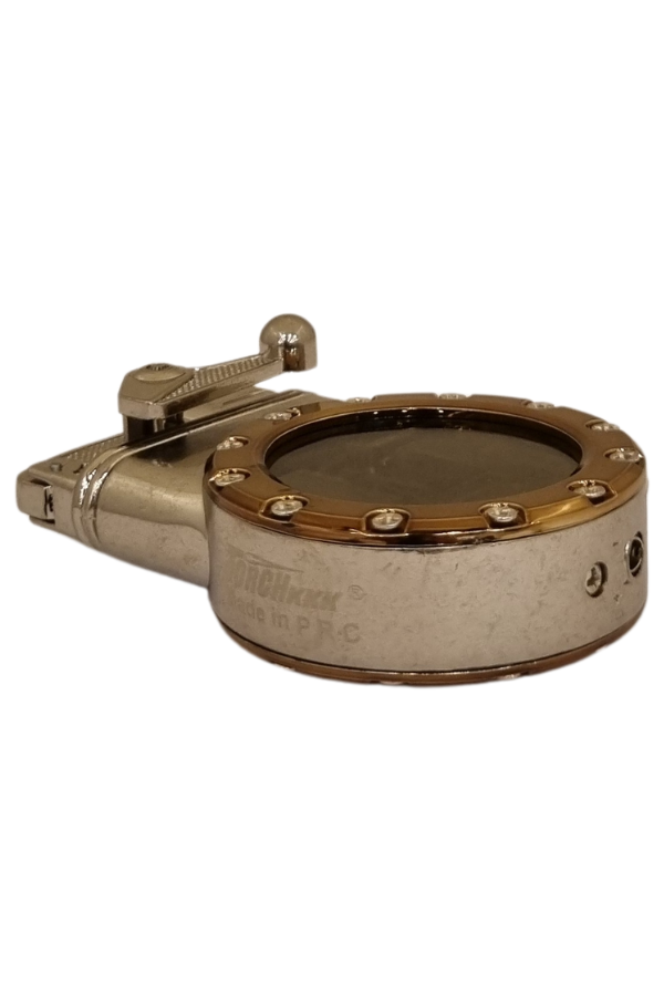 PremiumQuality Gümüş Çift Torch Pürmüz Metal Puro Çakmağı