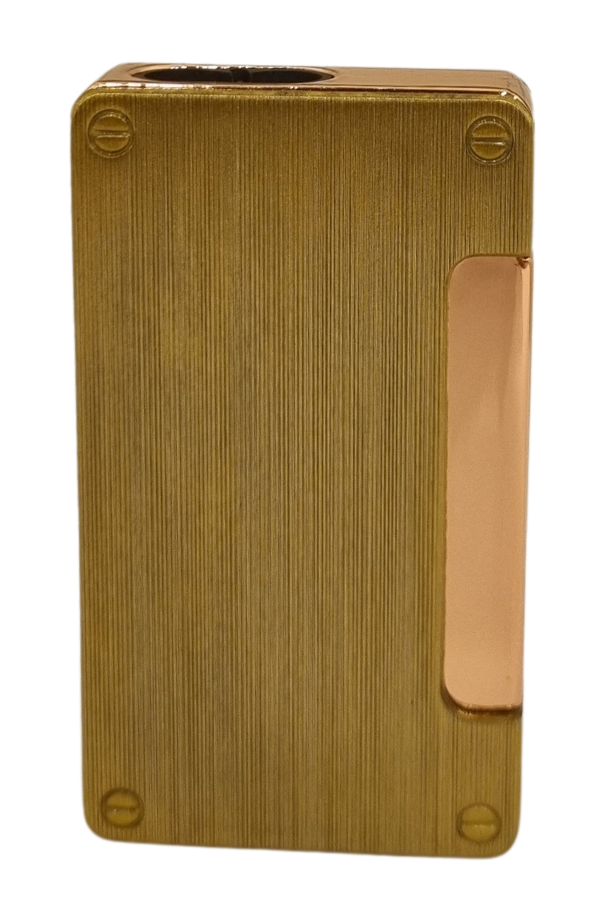 PremiumQuality Fırçalı Gold Çift Torch Pürmüz Metal Puro Çakmağı