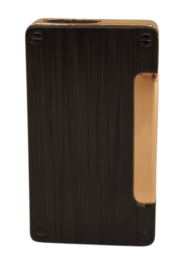 PremiumQuality Fırçalı Siyah-Gold Çift Torch Pürmüz Metal Puro Çakmağı