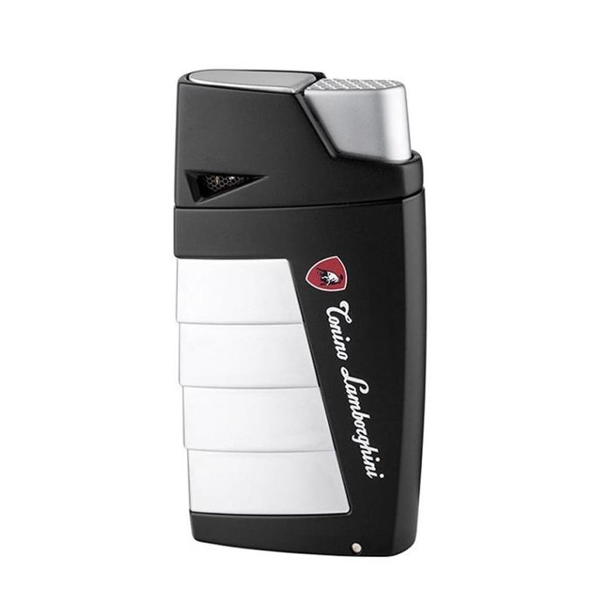 Tonino Lamborghini İki Torch Pürmüz Siyah Gümüş Puro Çakmağı