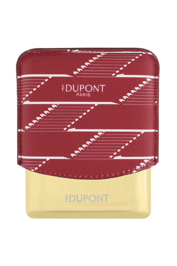 S.T. Dupont Coated Canvas Monogram Bordo Deri Cigarillo Kılıfı 183178