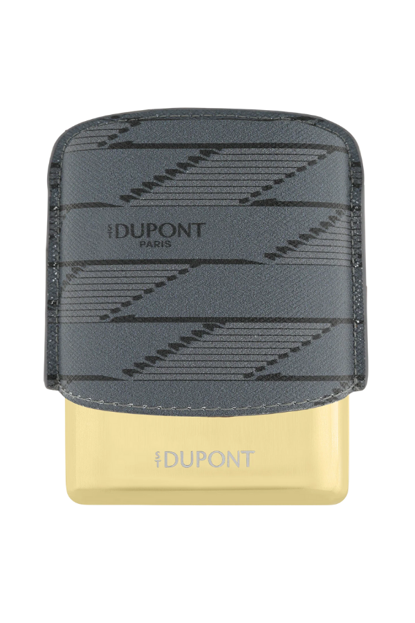 S.T. Dupont Coated Canvas Monogram Parlak Siyah Deri Cigarillo Kılıfı 183179