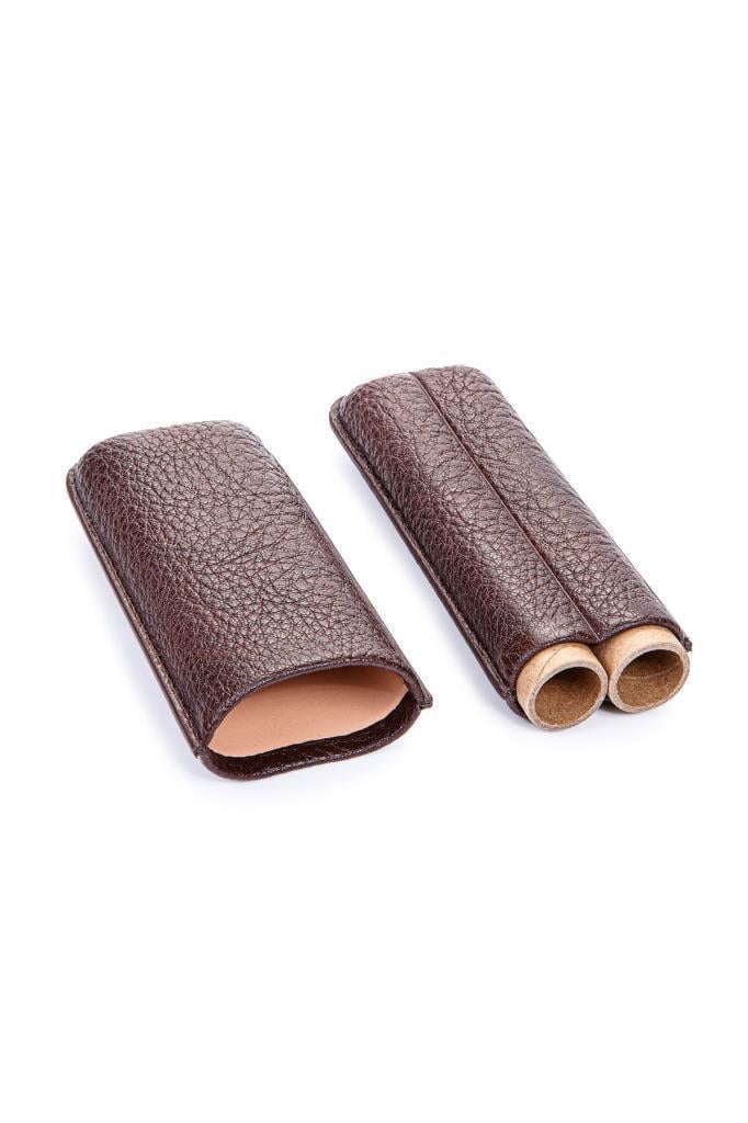 Cohiba Kahverengi İkili Deri Puro Kılıfı