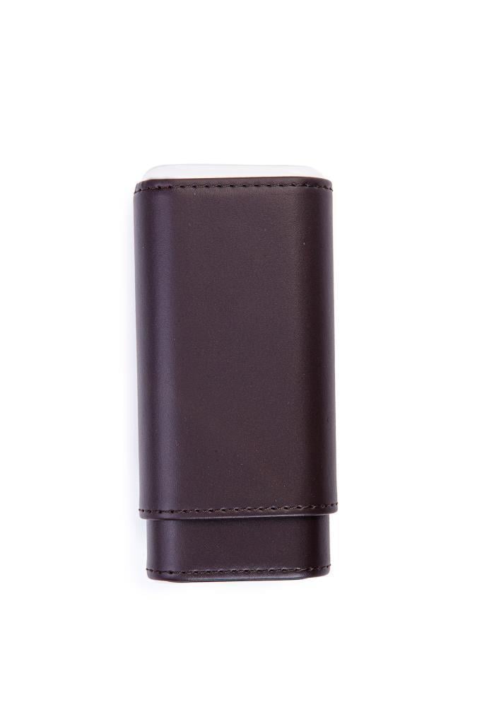 Cohiba Koyu Kahverengi İkili Deri Puro Kılıfı