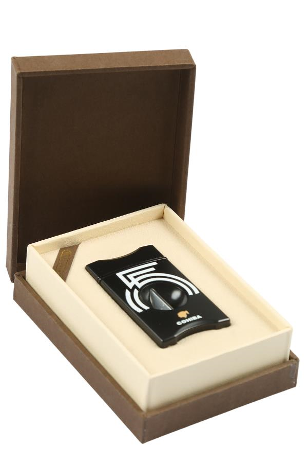 Cohiba Siyah Beyaz 55. Yıl Desenli V Puro Makası Kesici