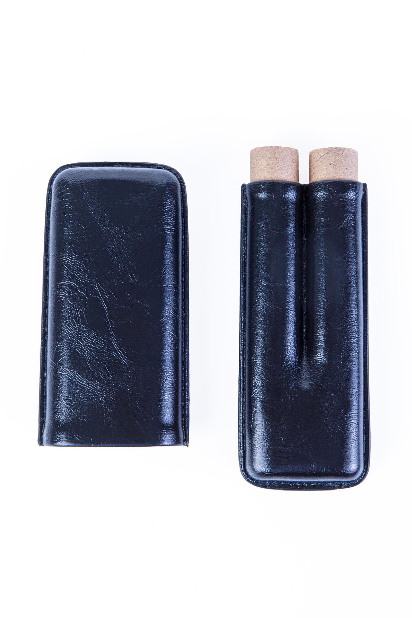 Cohiba Siyah Deri İkili Puro Kılıfı