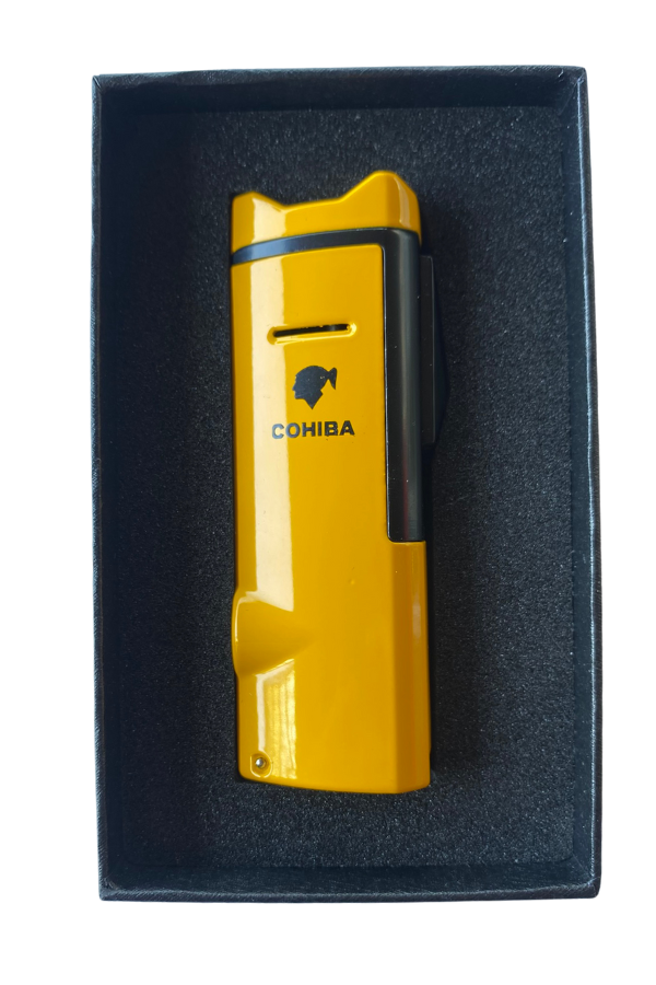 Cohiba 3 Torch Pürmüz Siyah-Sarı Puro Çakmağı