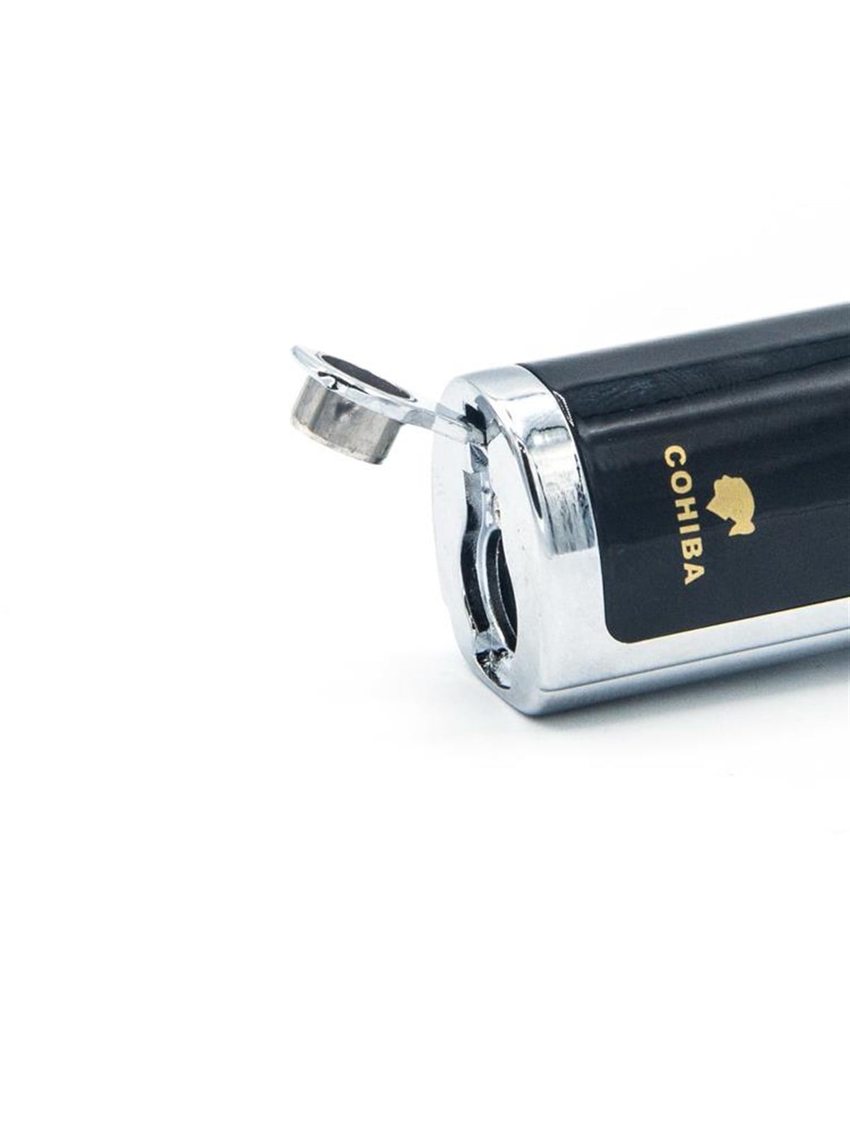 Cohiba 3 Torch Pürmüz Siyah-Gümüş Puro Çakmağı